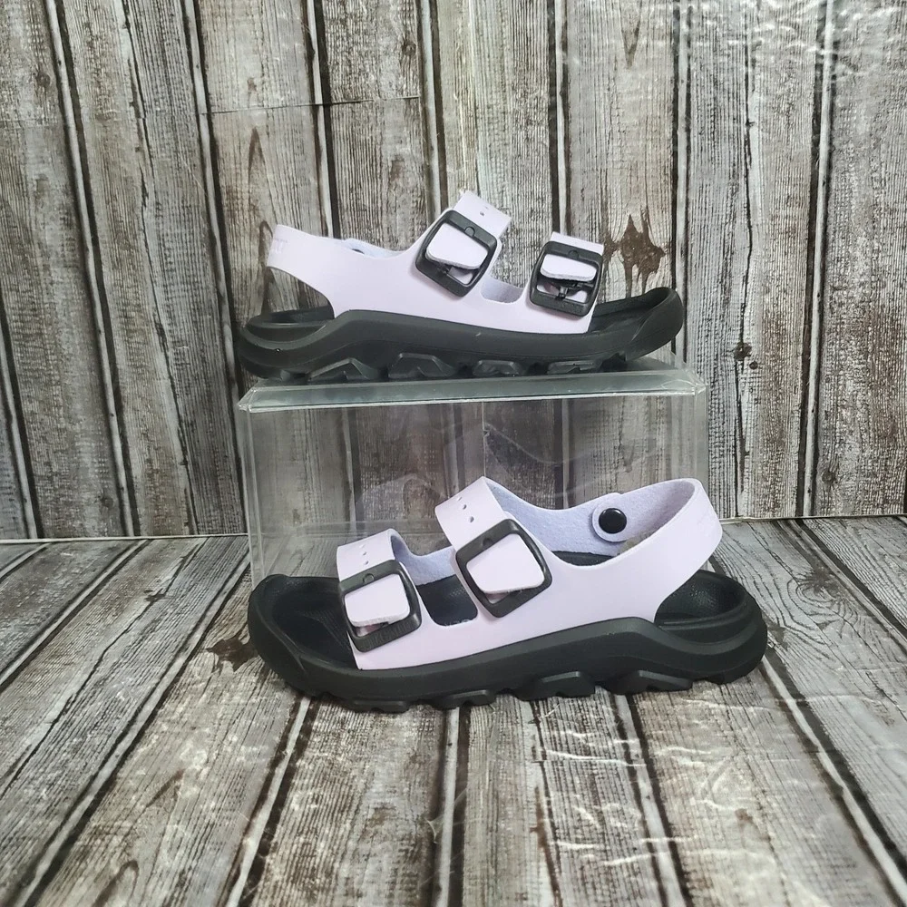 Birkenstock Youth Mogami Purple Fog Black Narrow Fit 1023581 Size 2Y EU 33